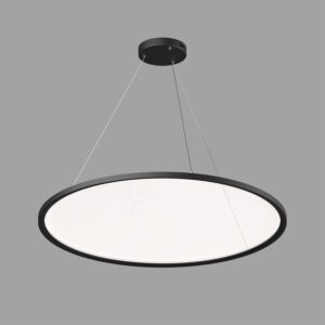 DK6620-BK Подвесной горизонтальный светильник Veil со светодиодом H900 d1000 220V 96W 3000-6000K IP20 черный алюминий
